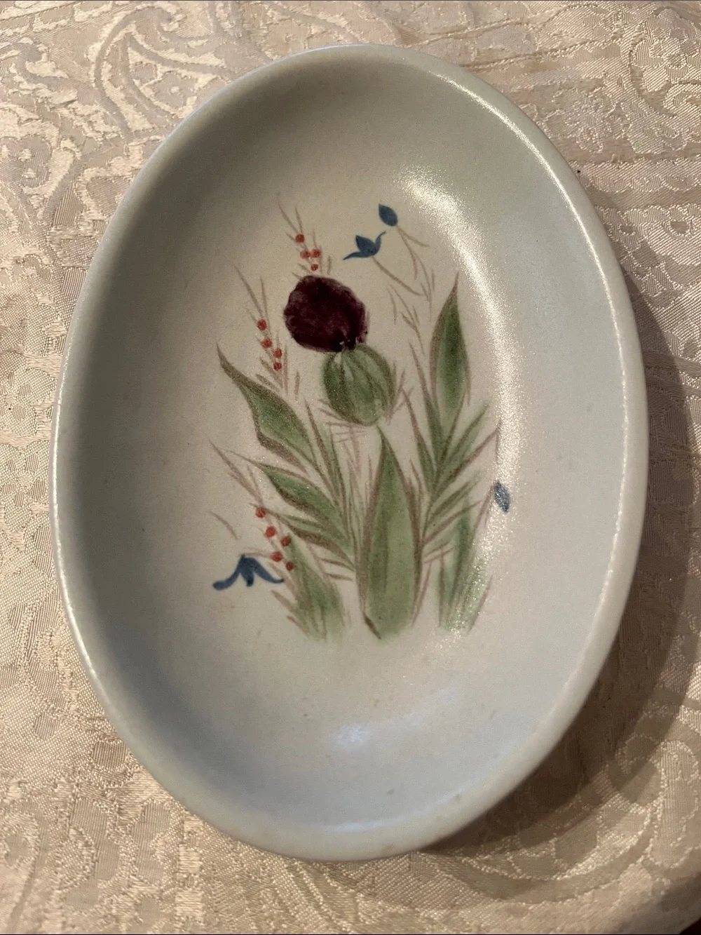 Buchan Thistleware butter tray or small dish made in Portobello, Scotland. EUC!